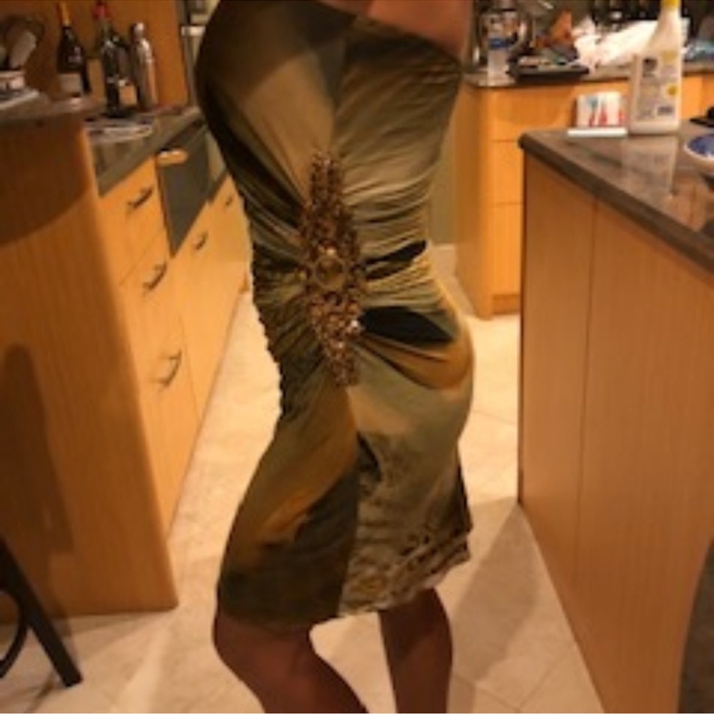 👚 Sky Strapless Beaded Cocktail Dress ❤️ F1 (at cleaners)